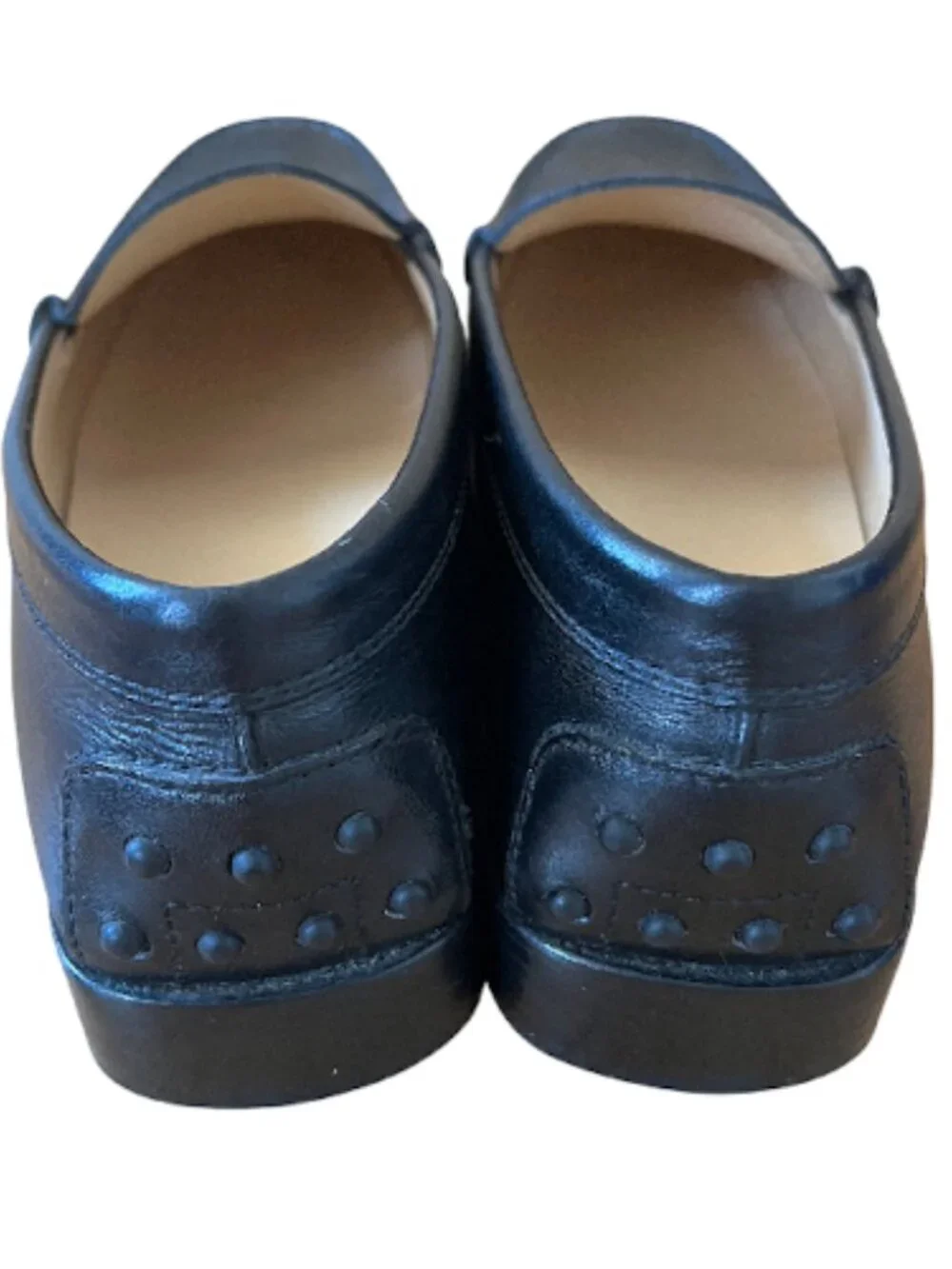 Tod's Black Leather Classic Loafers Slip On Shoes Italian 38 US 8